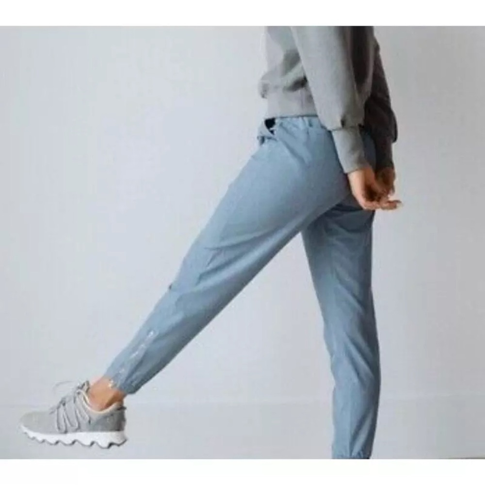 Albion Jetsetter Jogger Pants Blue Chambray Womens Size M Petite